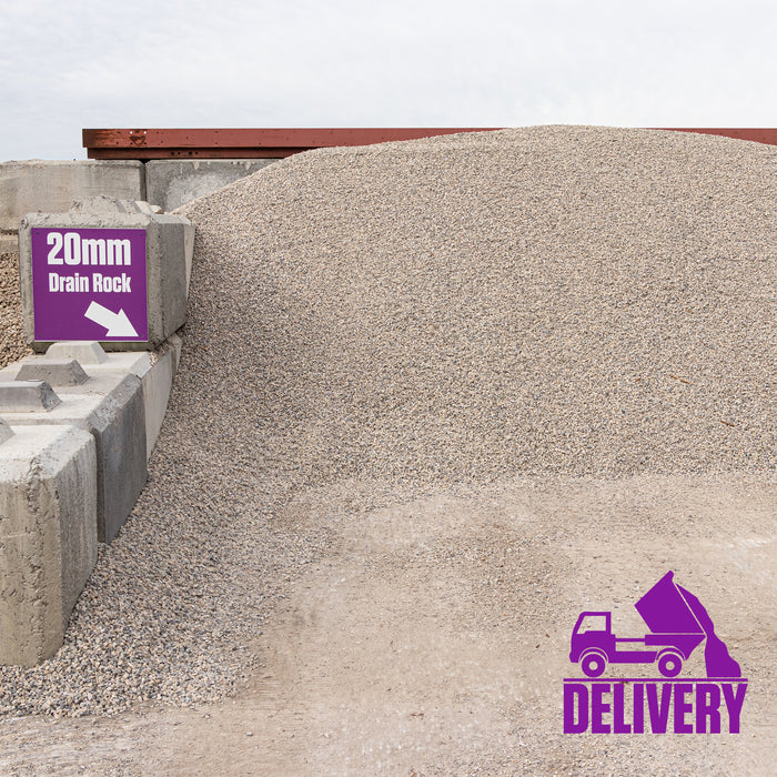 Bulk 20MM Drain Rock Gravel Loose Delivery